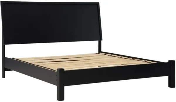 Signature Design by Ashley® Danziar Black King Panel Bed with Low Footboard