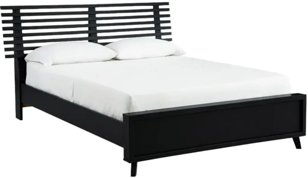 Signature Design by Ashley® Danziar Matte Black Full Slat Panel Bed