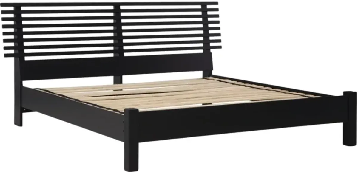 Signature Design by Ashley® Danziar Black Queen Slat Panel Bed
