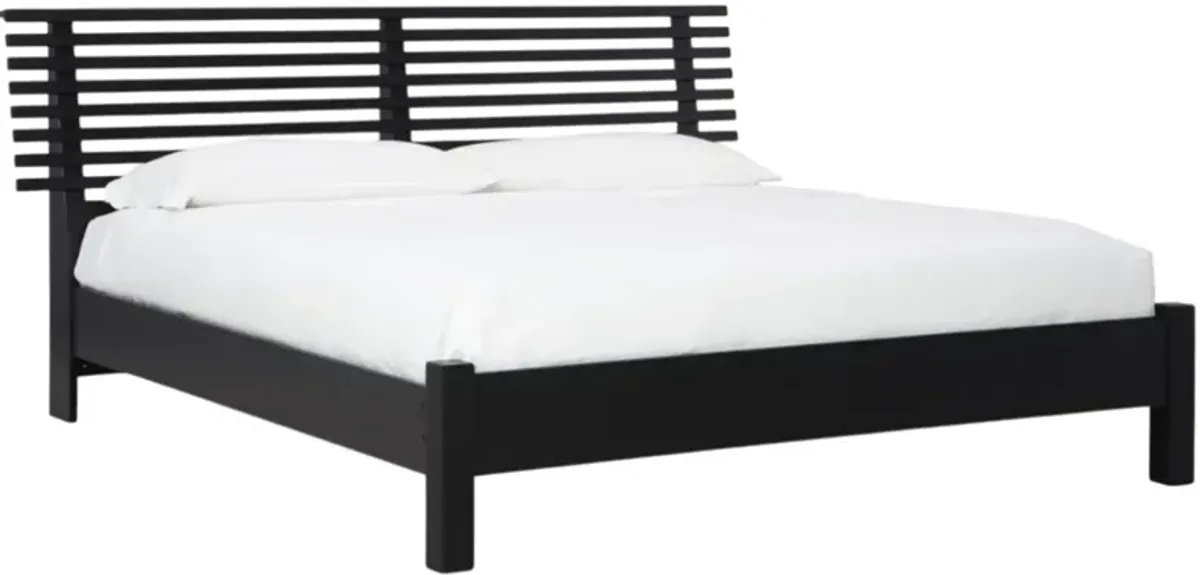 Signature Design by Ashley® Danziar Black Queen Slat Panel Bed