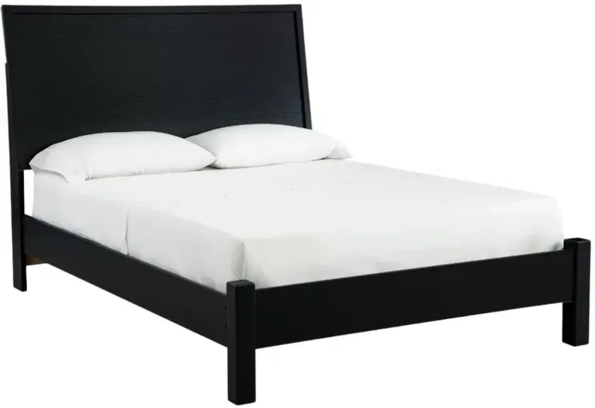 Signature Design by Ashley® Danziar Black Queen Panel Bed with Low Footboard