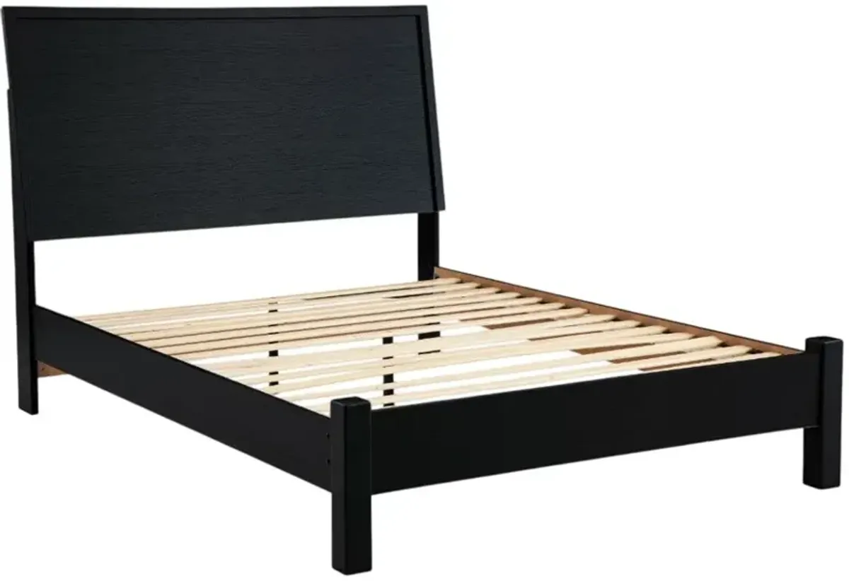Signature Design by Ashley® Danziar Black Queen Panel Bed with Low Footboard