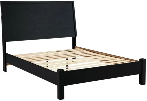 Signature Design by Ashley® Danziar Black Queen Panel Bed with Low Footboard