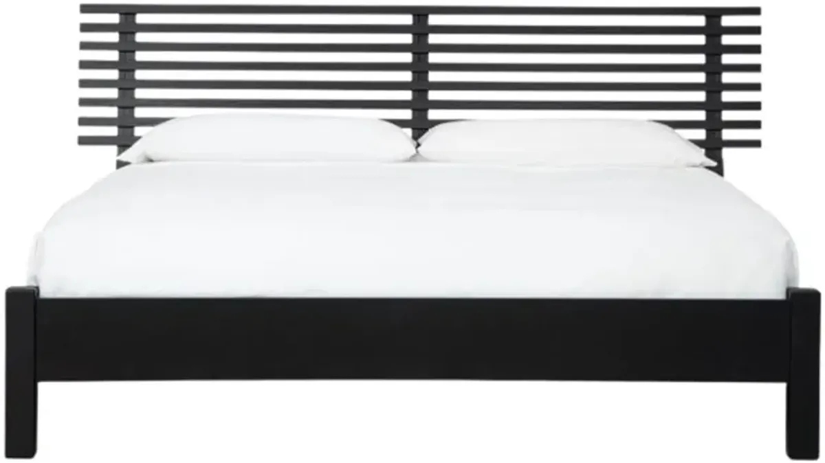 Signature Design by Ashley® Danziar Matte Black King Slat Panel Bed