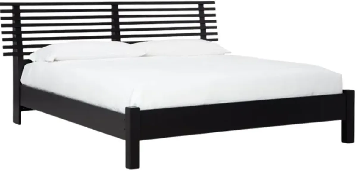 Signature Design by Ashley® Danziar Matte Black King Slat Panel Bed