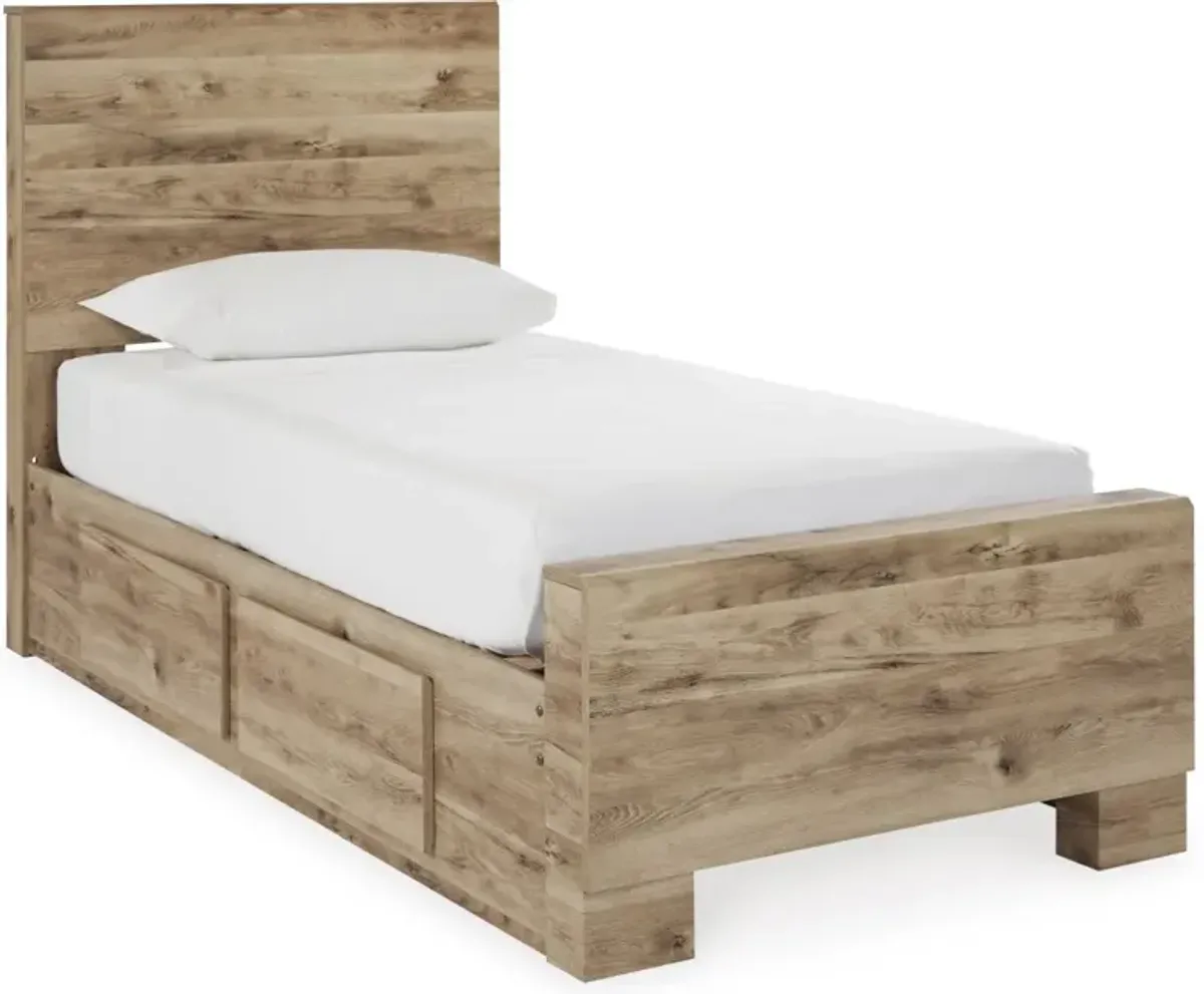 Signature Design by Ashley® Hyanna Tan Twin Side Storage Bed