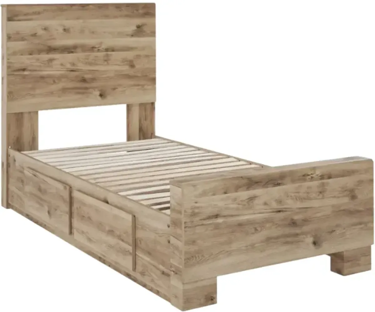 Signature Design by Ashley® Hyanna Tan Brown Youth Twin Storage Panel Bed