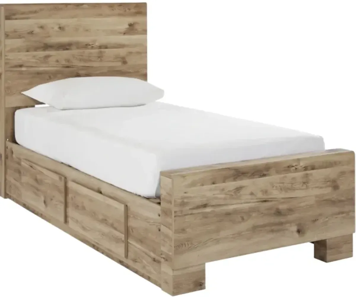 Signature Design by Ashley® Hyanna Tan Brown Youth Twin Storage Panel Bed