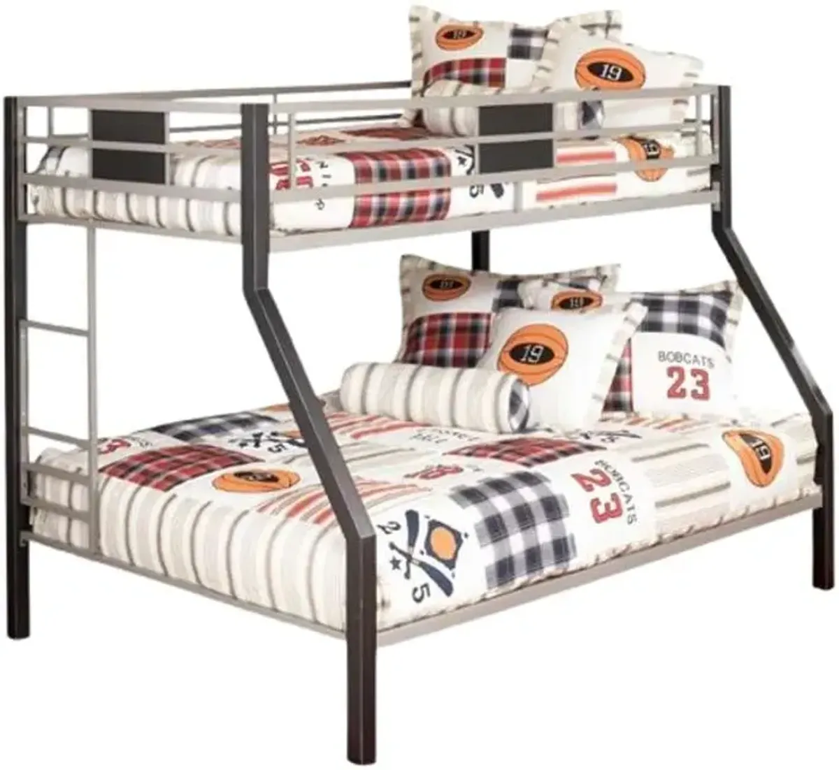 Signature Design by Ashley® Dinsmore Black/Gray Youth Twin/Full Bunk Bed with Ladder