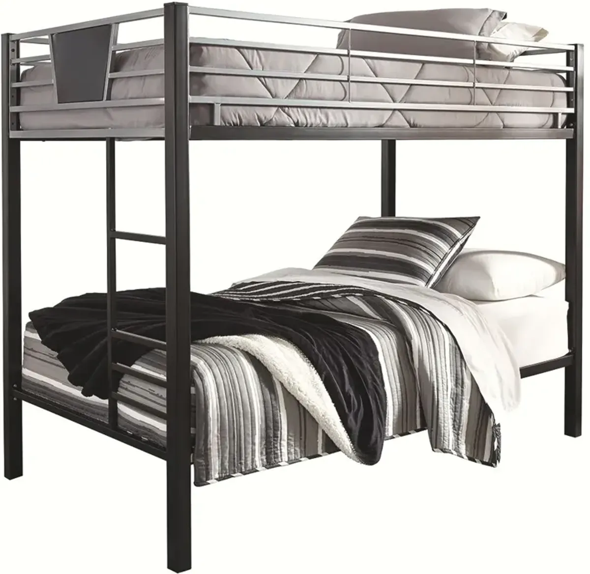 Signature Design by Ashley® Dinsmore Black/Gray Youth Twin/Twin Bunk Bed with Ladder