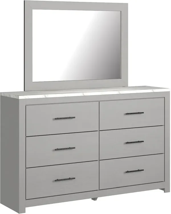 Signature Design by Ashley® Cottonburg Dove Gray Dresser and Mirror