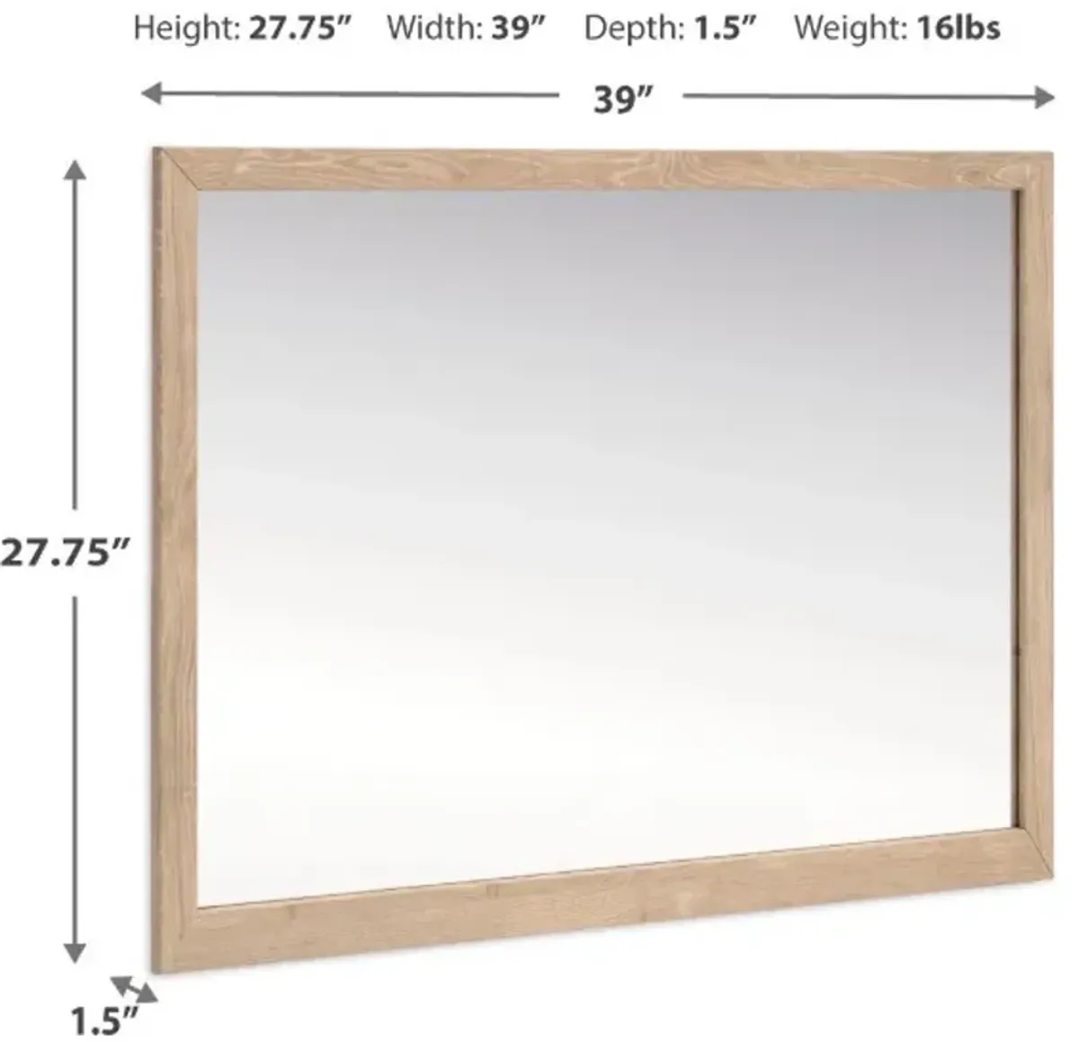 Signature Design by Ashley® Cielden Tan Bedroom Mirror