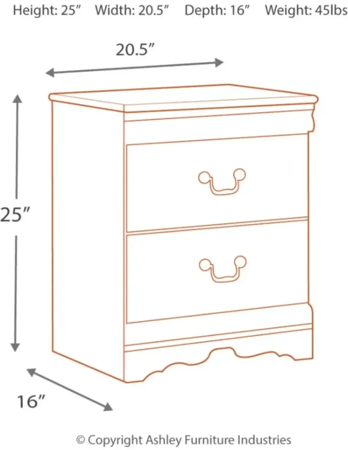 Signature Design by Ashley® Anarasia White Nightstand