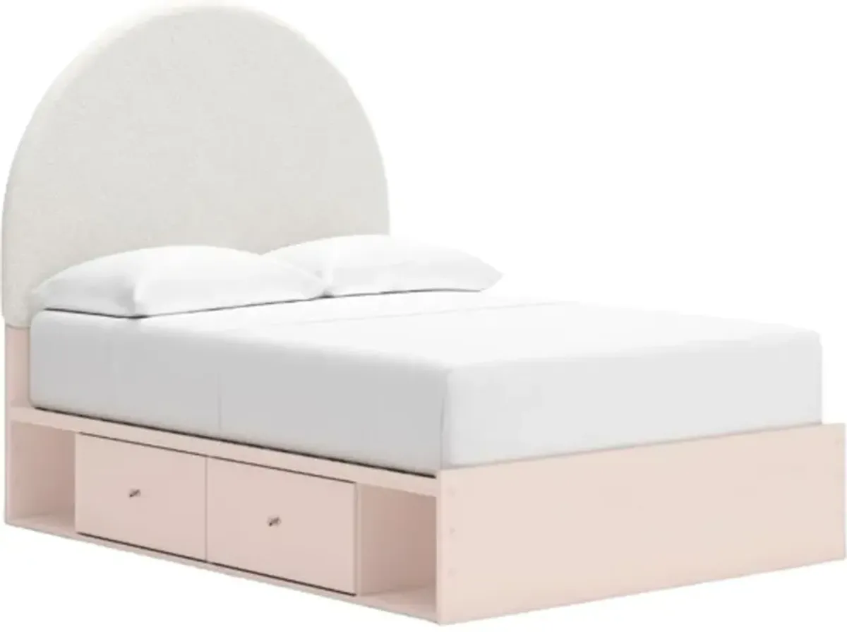 Signature Design by Ashley® Wistenpine Blush Full Upholstered Panel Bed with 4-Drawer Storage