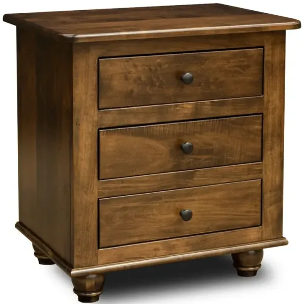 Gascho Furniture Dawson Walnut 3 Drawer Nightstand