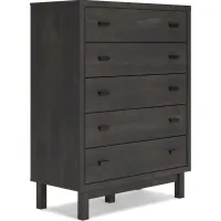 Signature Design by Ashley® Toretto Rustic Charcoal Wide Chest of Drawers