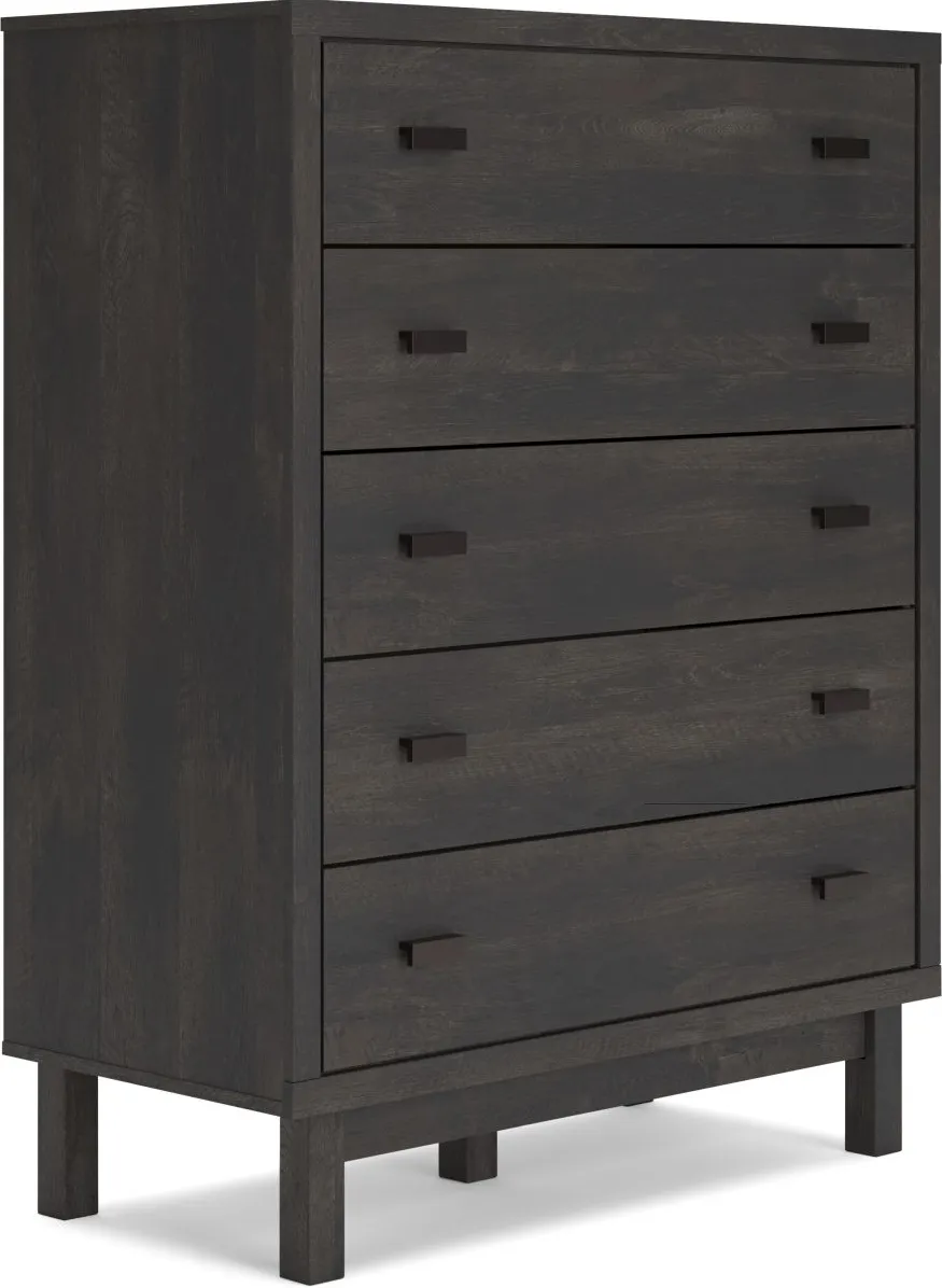 Signature Design by Ashley® Toretto Rustic Charcoal Wide Chest of Drawers