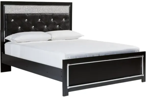 Signature Design by Ashley® Kaydell Black Queen Upholstered Panel Bed with LED Lights