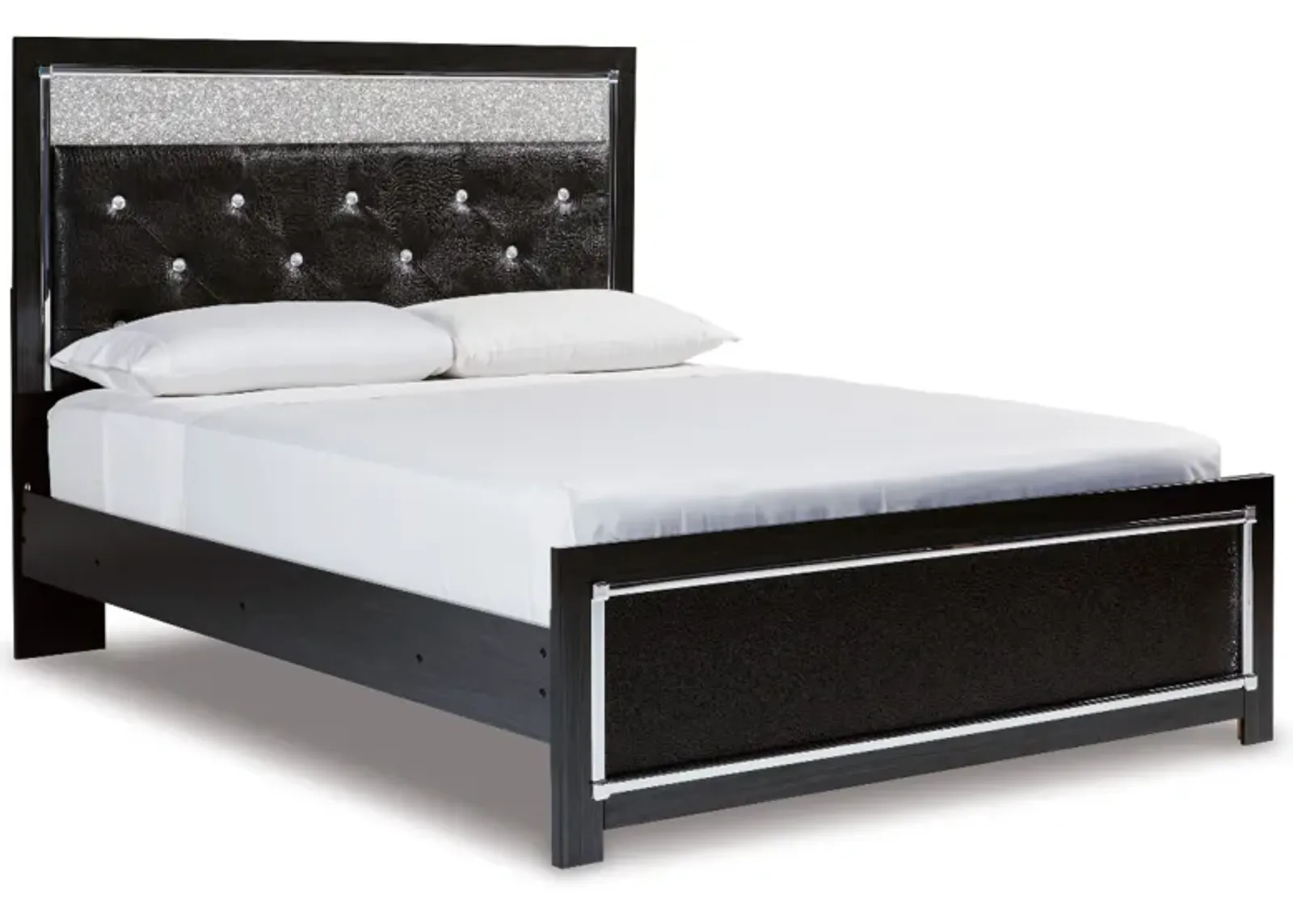 Signature Design by Ashley® Kaydell Black Queen Upholstered Panel Platform Bed