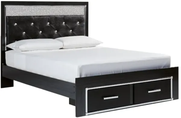 Signature Design by Ashley® Kaydell Black King Upholstered Panel Storage Bed