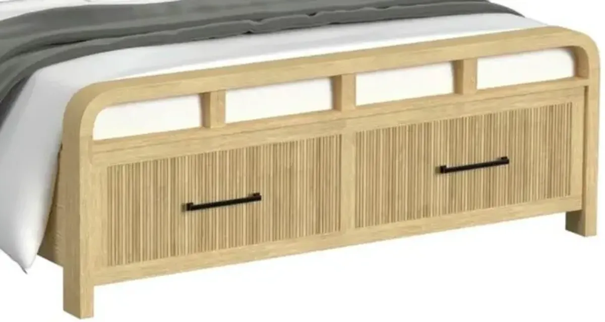 Elements International Ridgemont Natural Full Storage Bed