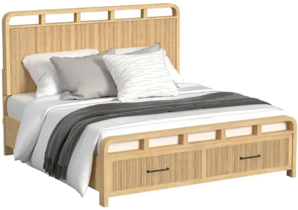 Elements International Ridgemont Natural Twin Storage Bed