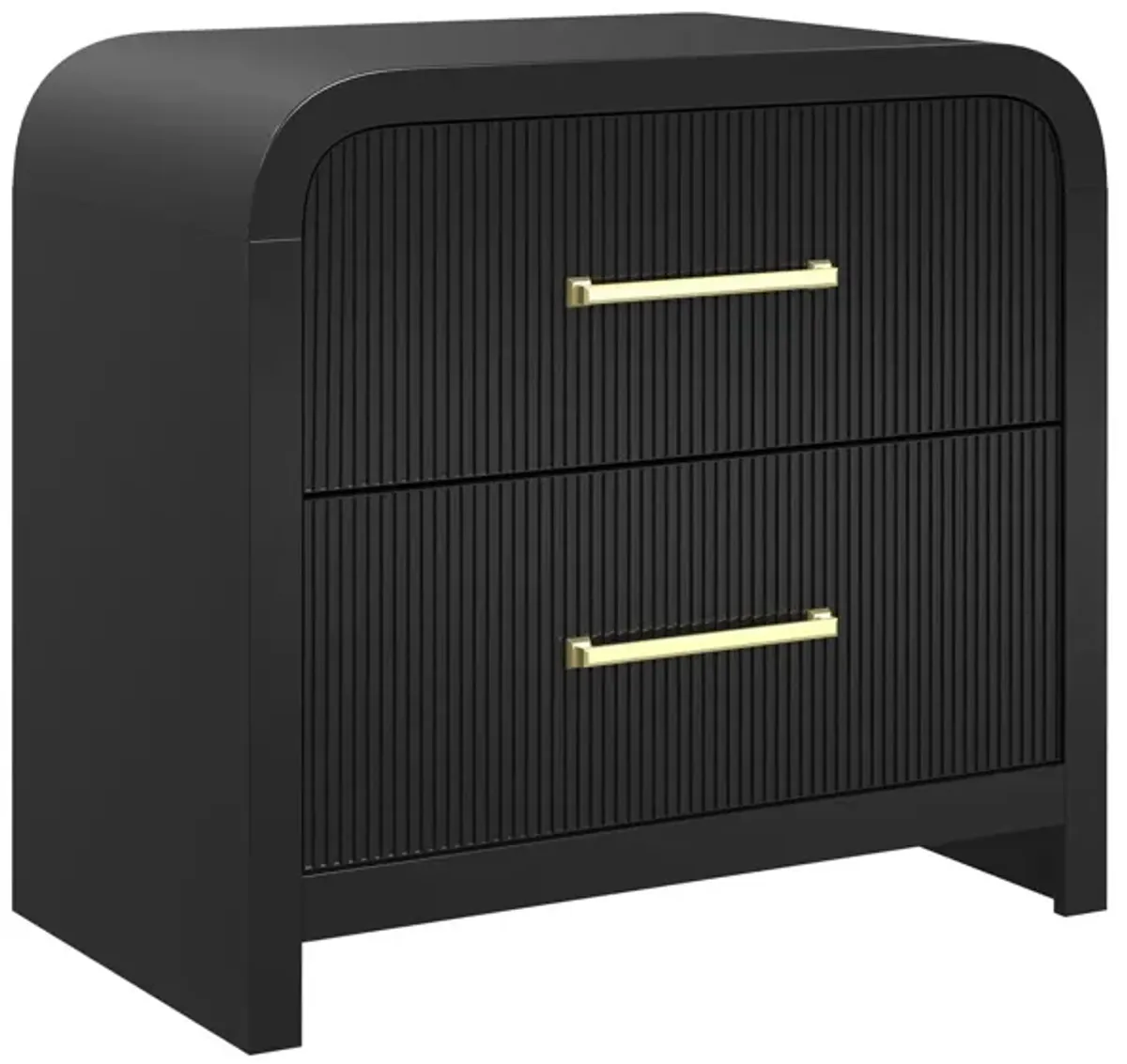 Elements International Ridgemont Black Nightstand