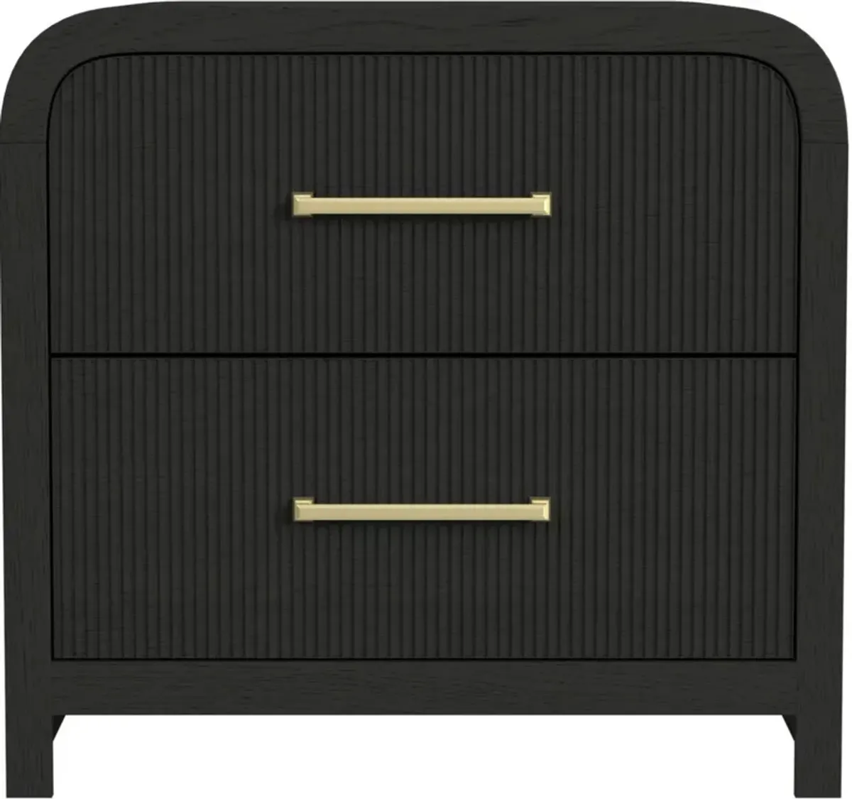 Elements International Ridgemont Black Nightstand