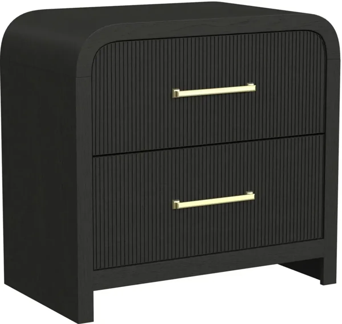 Elements International Ridgemont Black Nightstand