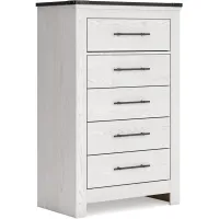 Signature Design by Ashley® Schoenberg White Rustic Chest of Drawers