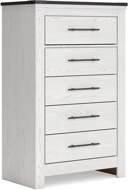 Signature Design by Ashley® Schoenberg White Rustic Chest of Drawers
