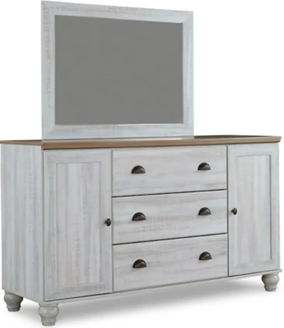 Signature Design by Ashley® Haven Bay Two-Tone Mirrored Dresser