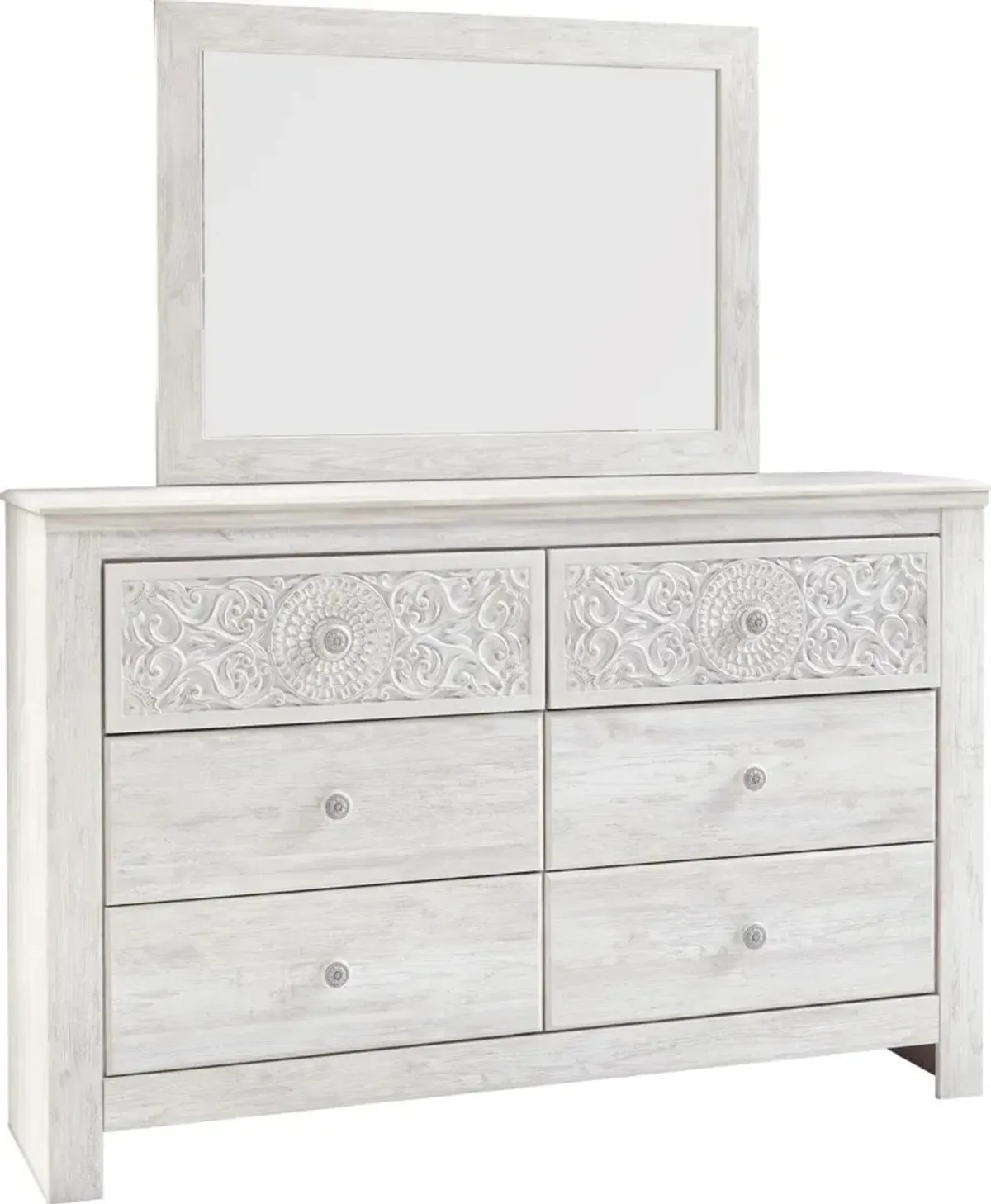 Signature Design by Ashley® Paxberry Whitewash Dresser and Mirror