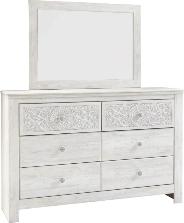 Signature Design by Ashley® Paxberry Whitewash Dresser and Mirror