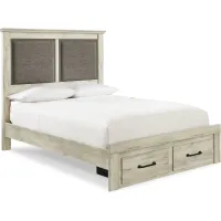 Signature Design by Ashley® Cambeck Whitewash Queen Upholstered Bed