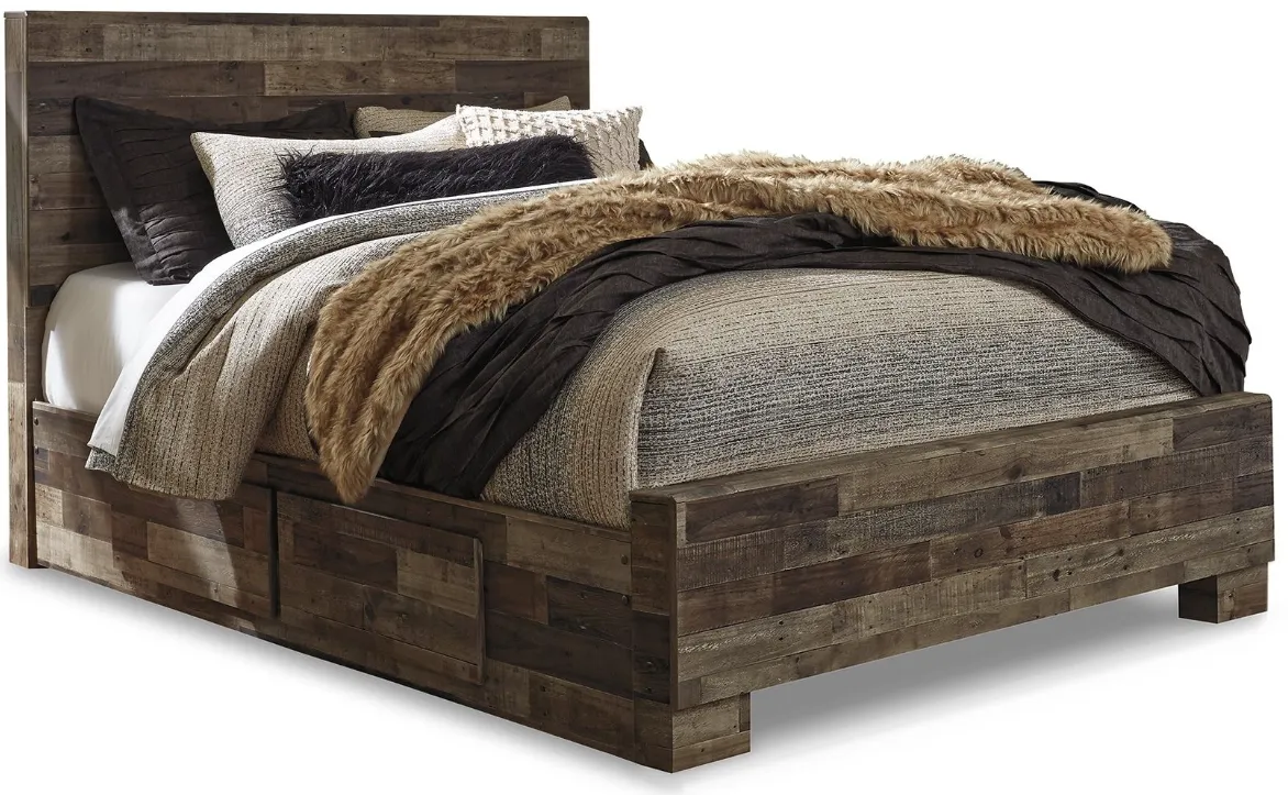 Benchcraft® Derekson Multi-Gray Queen Storage Bed
