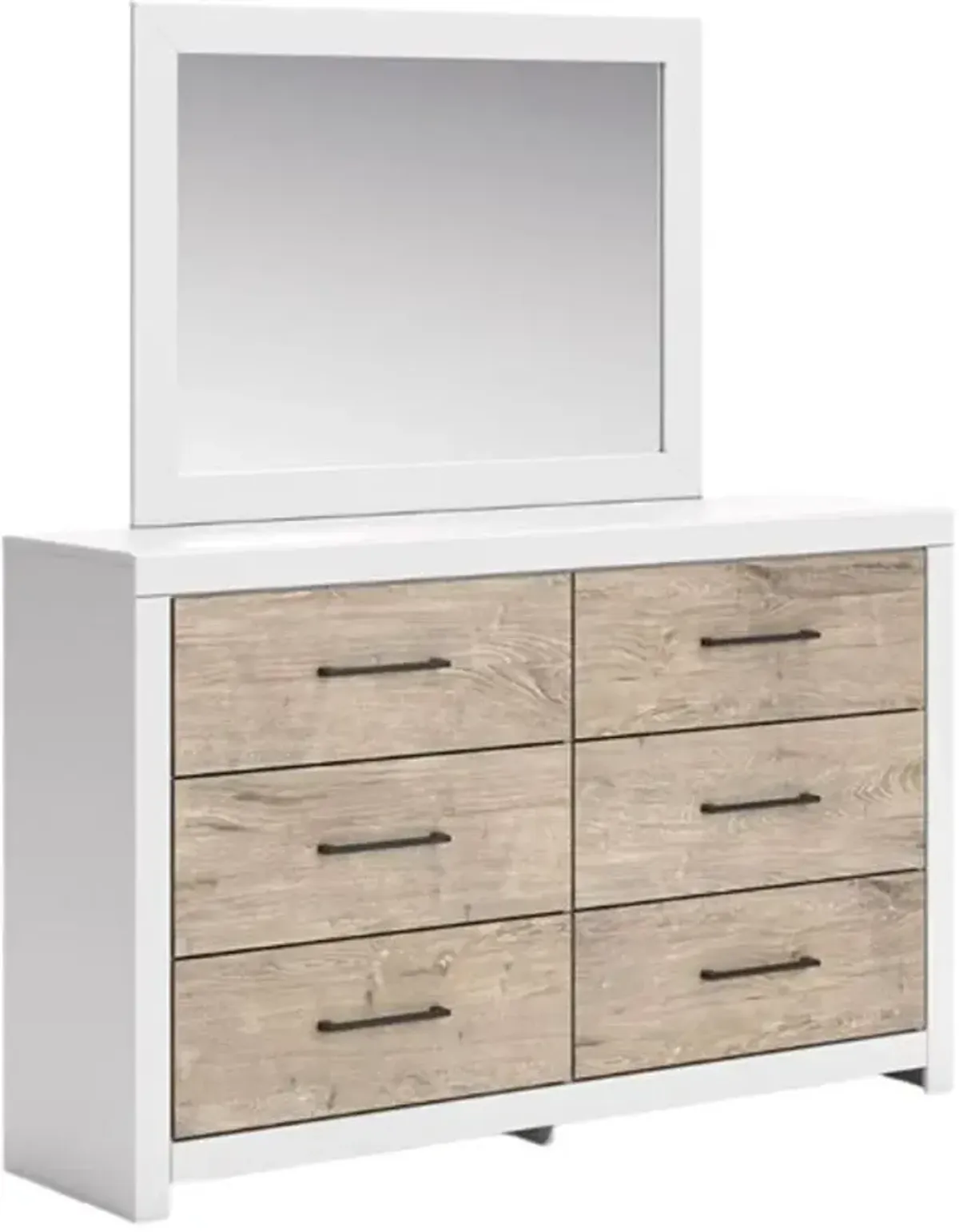 Signature Design by Ashley® Charbitt Brown/Matte White Dresser and Mirror