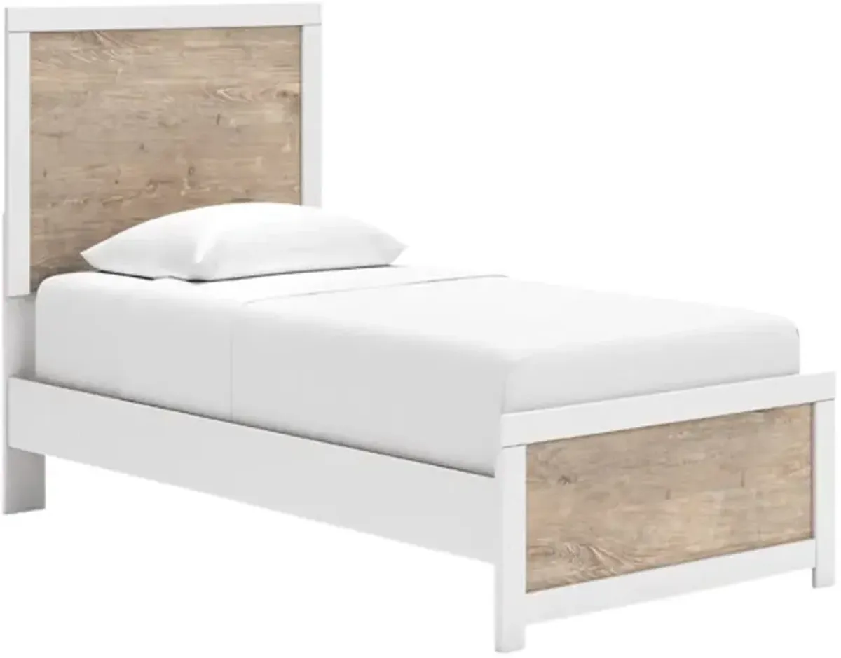 Signature Design by Ashley® Charbitt Brown/Matte White Twin Panel Bed