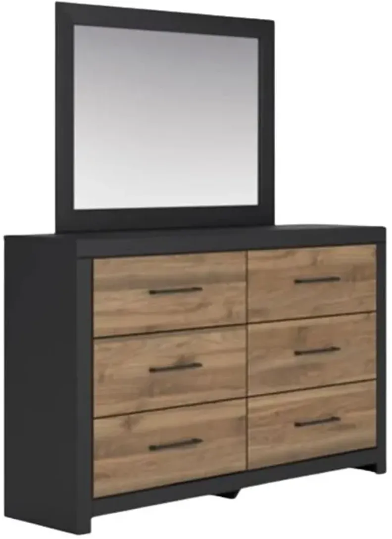 Signature Design by Ashley® Vertani Black/Brown Dresser and Mirror