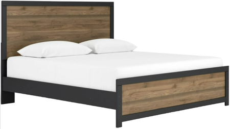 Signature Design by Ashley® Vertani Black/Brown King Panel Bed