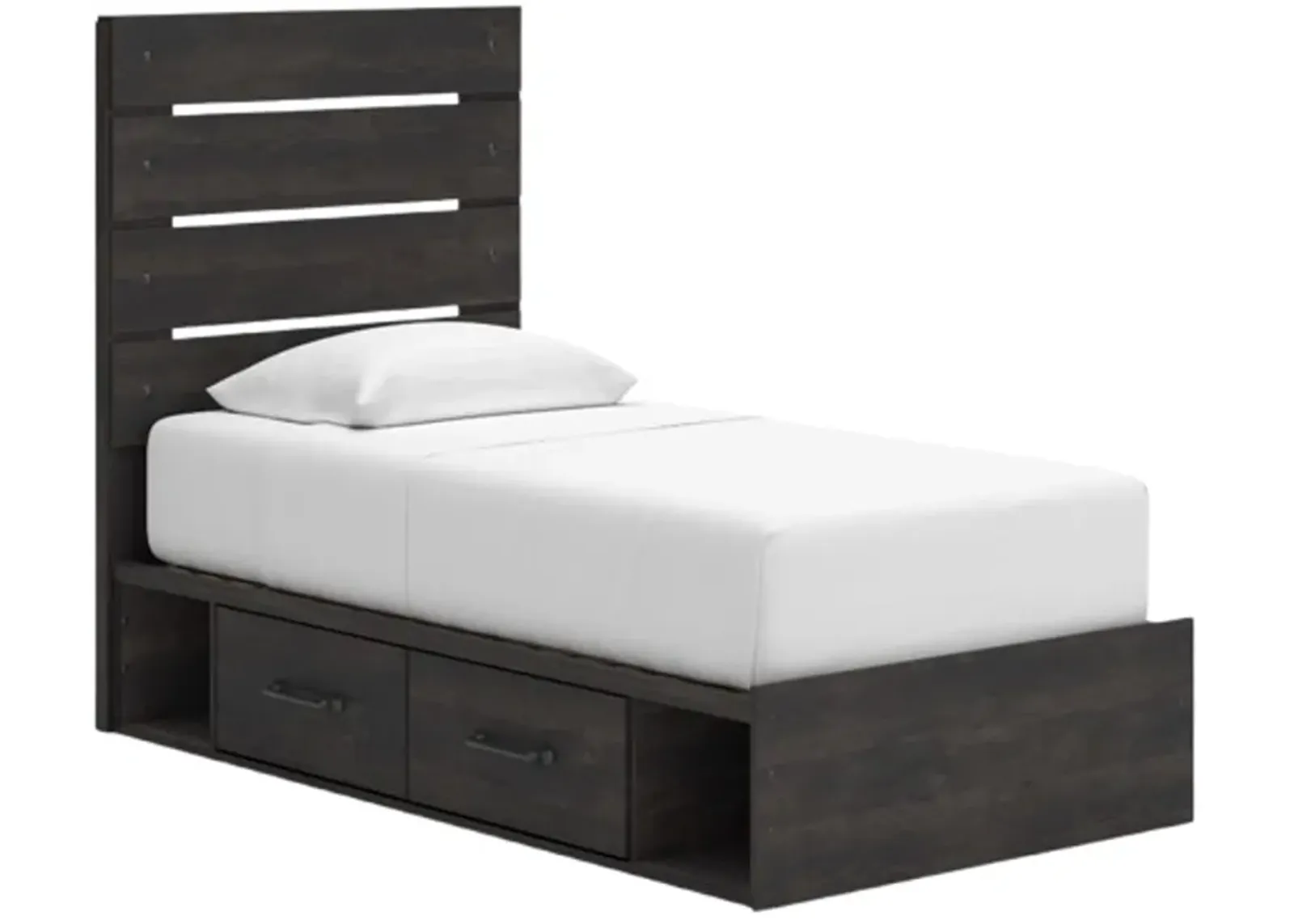 Signature Design by Ashley® Hollivern Dark Gray Twin Panel Storage Bed