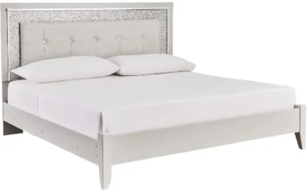 Signature Design by Ashley® Zyniden Silver Queen Upholstered Panel Bed