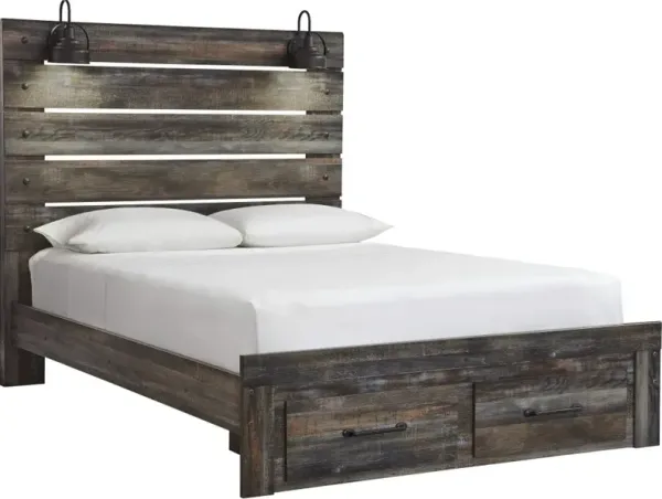 Signature Design by Ashley® Drystan Brown Queen Panel Bed with Storage Footboard P46254349
