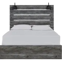 Signature Design by Ashley® Baystorm Gray King Panel Headboard with Sconce Lights