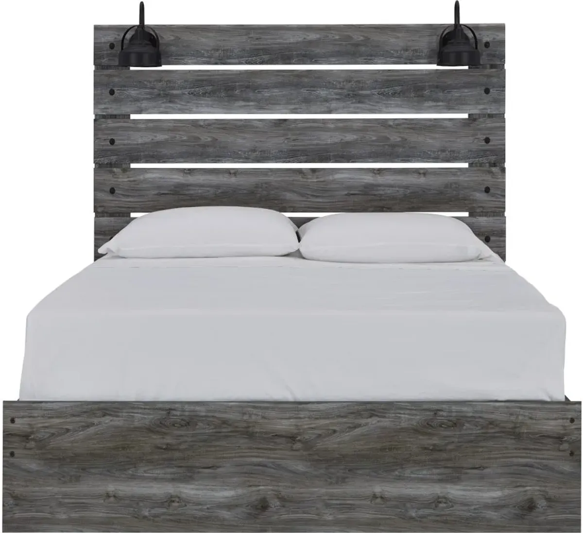 Signature Design by Ashley® Baystorm Gray King Panel Headboard with Sconce Lights