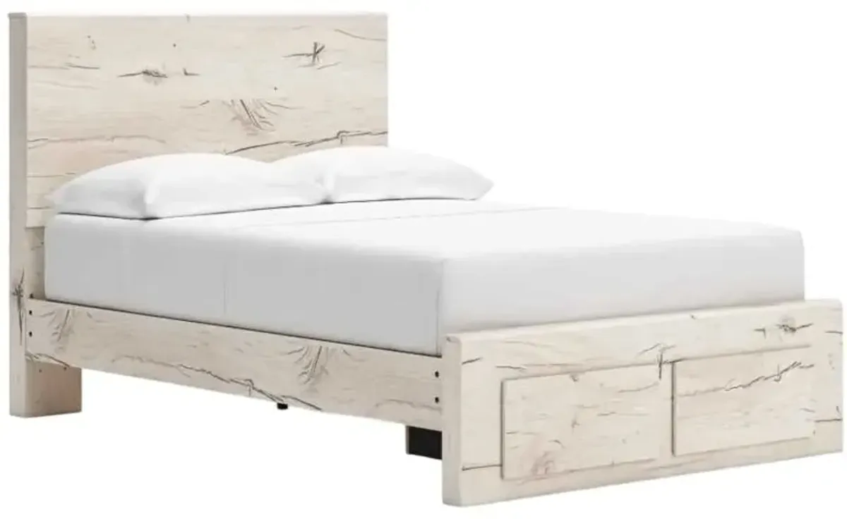 Benchcraft® Lawroy Light Natural Full Storage Panel Bed