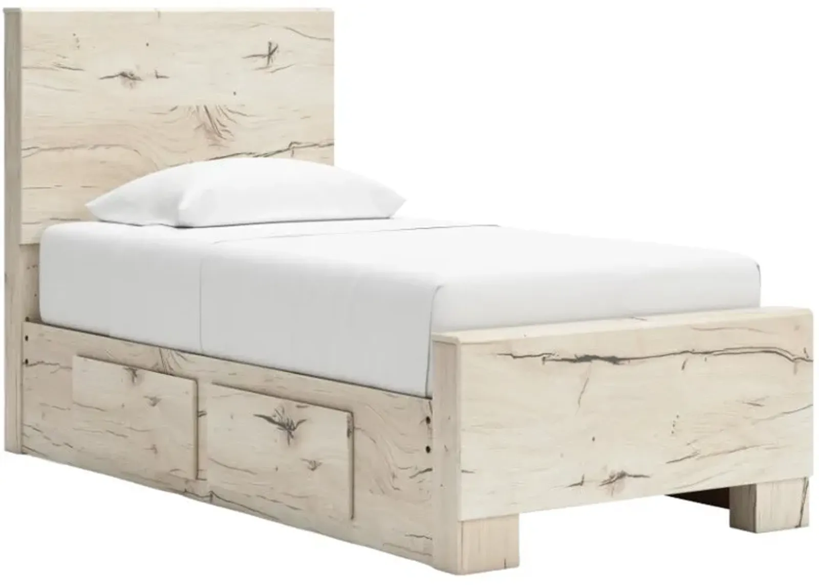 Benchcraft® Lawroy Light Natural Twin Youth Panel Storage Bed