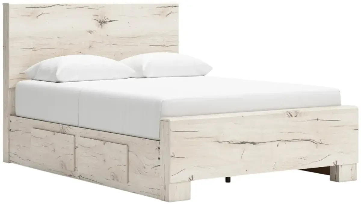 Signature Design by Ashley® Lawroy Light Natural Youth Full 4-Drawer Storage Panel Bed