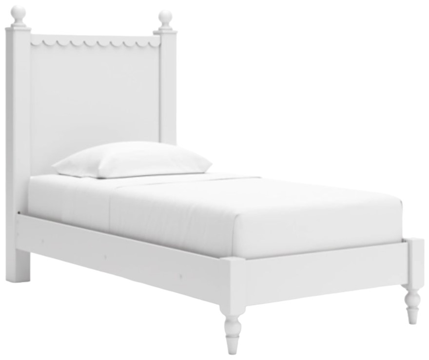 Signature Design by Ashley® Mollviney White Twin Panel Bed