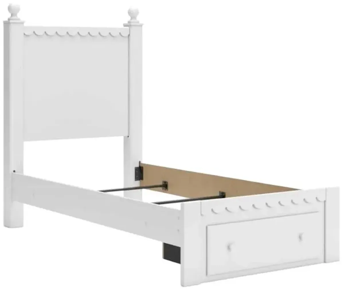 Signature Design by Ashley® Mollviney White Twin Panel Storage Bed